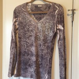 Charming Charlie-Gray LS Tee